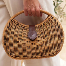 Load image into Gallery viewer, Rattan Eclipse Handbag | The Winding Road