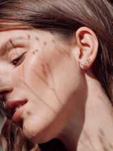 Load image into Gallery viewer, Asymmetric Growing Flower Stud Earrings | Alex Monroe