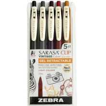 Load image into Gallery viewer, Sarasa Vintage Clip Pen Set | Zebra