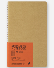 Load image into Gallery viewer, Spiral Ring Notebook-Card File-A5 Slim | Traveler&#39;s Company