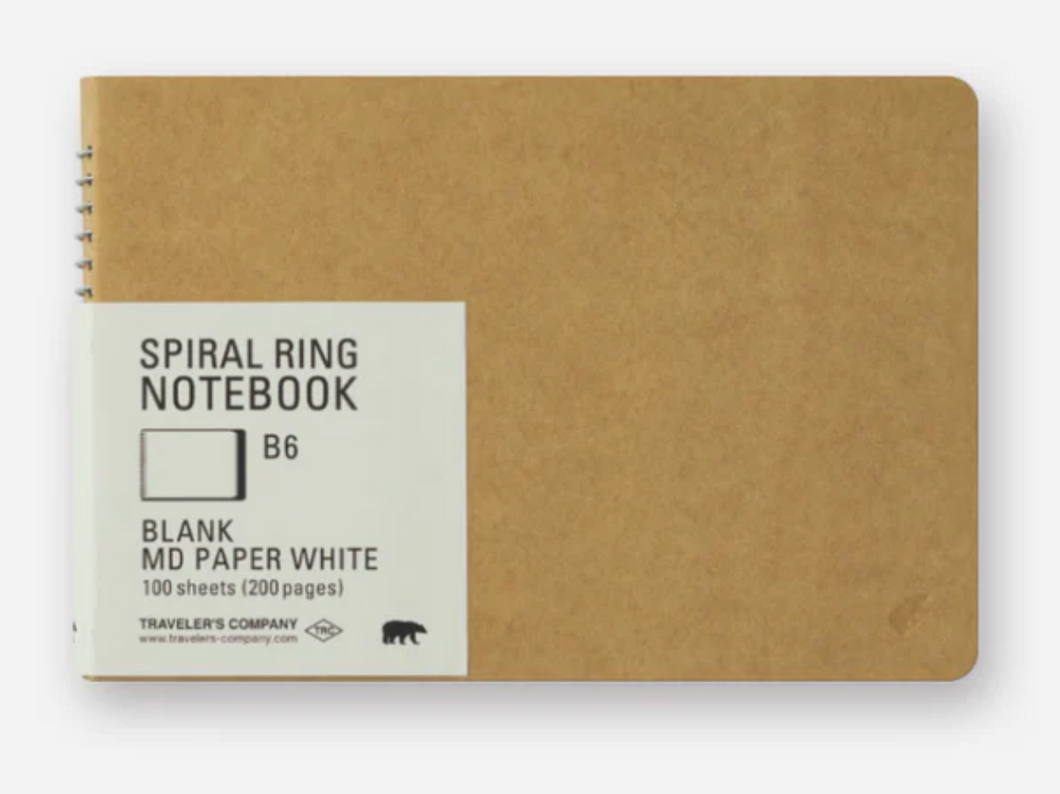 Spiral Ring Notebook-Watercolor Paper-B6 | Traveler’s Company