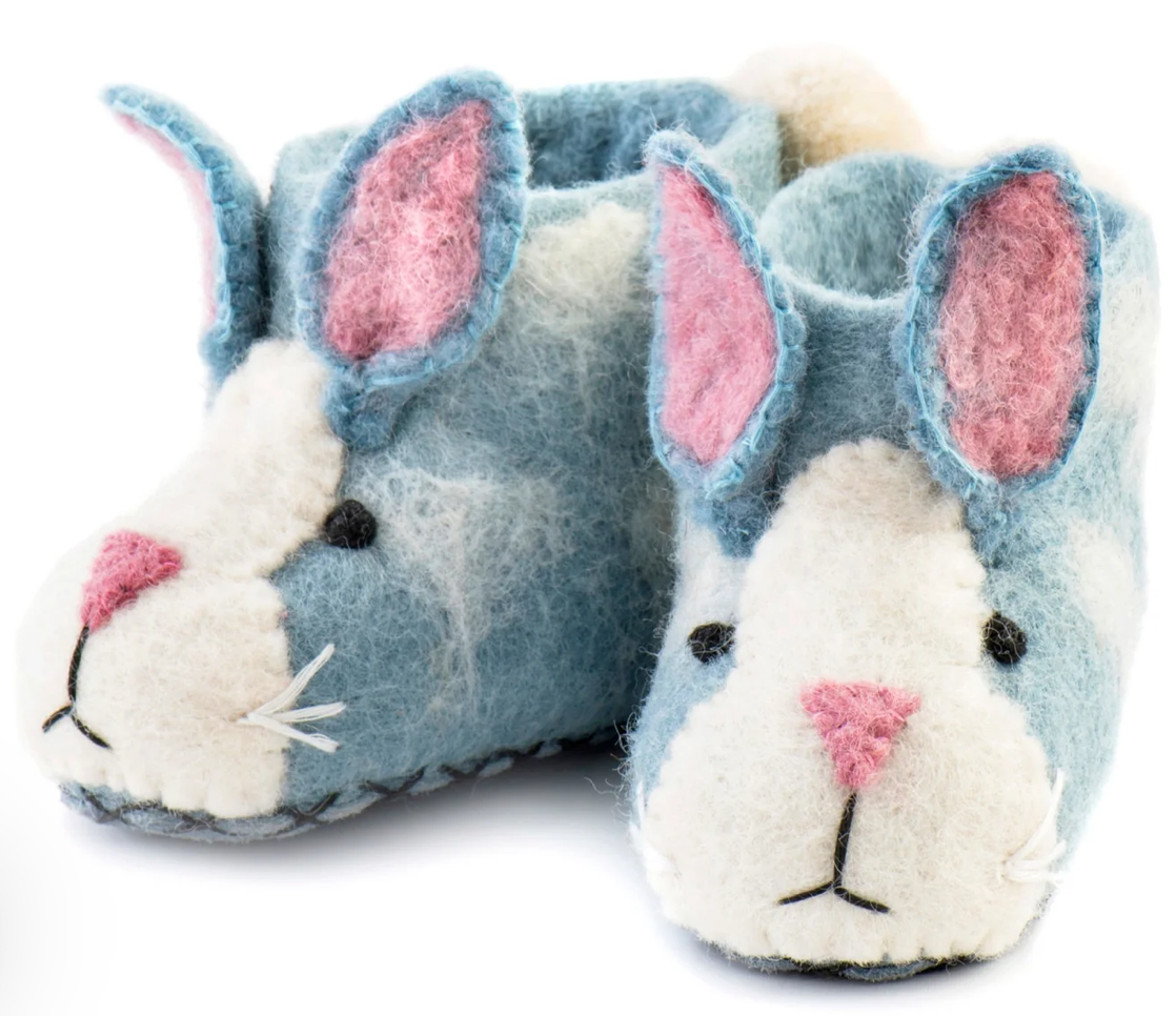 Children s Sew Heart Felt Rory Rabbit Slippers