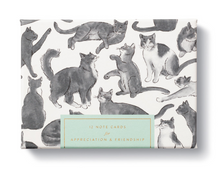 Load image into Gallery viewer, A charming box of cat themed notecards