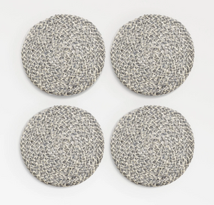 Melia Woven Jute Coasters - Set of 4 | Texxture Home