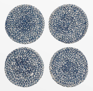 Melia Woven Jute Coasters - Set of 4 | Texxture Home