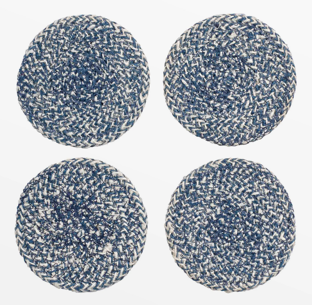 Melia Woven Jute Coasters - Set of 4 | Texxture Home