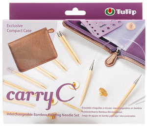 CarryC Interchangeable Bamboo Knitting Needle Set | Tulip