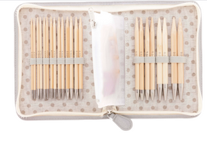 CarryC Long Interchangeable Bamboo Knitting Needle Set | Tulip