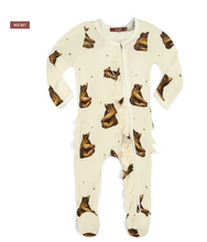 Load image into Gallery viewer, Ruffle Zipper Footed Romper | Milkbarn