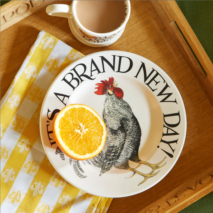 Rise & Shine Brand New Day 8.5” Plate | Emma Bridgewater