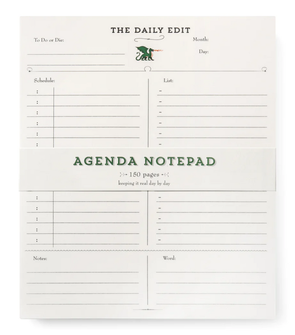 The Daily Edit Agenda Notepad | Karen Adams Designs