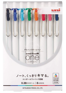 Uni-Ball One 0.38 8 Color Pack | Uni-Ball