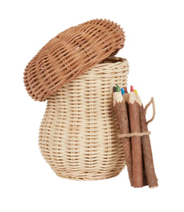 Porcini Basket with Twig Pencils | Olli Ella
