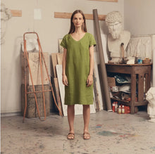 Load image into Gallery viewer, Linen Goldenrod Dress | Linen Tales