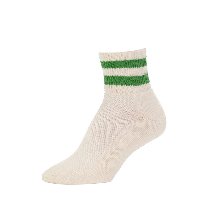 Retro Stripes Cushioned Organic Cotton Ankle Sock | Zkano