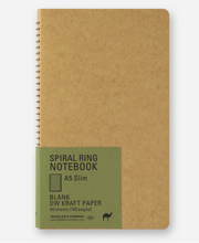 Load image into Gallery viewer, Spiral Ring Notebook-Blank DW Kraft Paper-A5 Slim | Traveler&#39;s Company