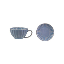 Load image into Gallery viewer, Pleated Mugs with Saucers | Creative Co-op