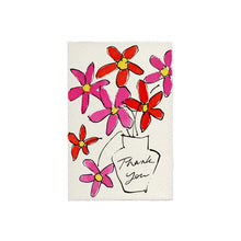 Load image into Gallery viewer, Thank You Flower Vase Hand Painted Greeting Card | Scribble &amp; Daub