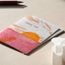 Load image into Gallery viewer, Thank You Sunset Letterpress Card | Homework Letterpress Studio