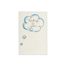 Load image into Gallery viewer, Thinking of You Cloud Hand Painted Greeting Card | Scribble &amp; Daub