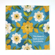 Load image into Gallery viewer, This Home Is Built on Love &amp; Profanity - Funny Retro Cocktail Napkins | Bad Betty Greeting Co.