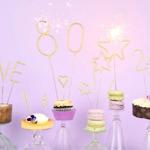 Big 8" Gold Number Sparkler Wand | TOPS Malibu