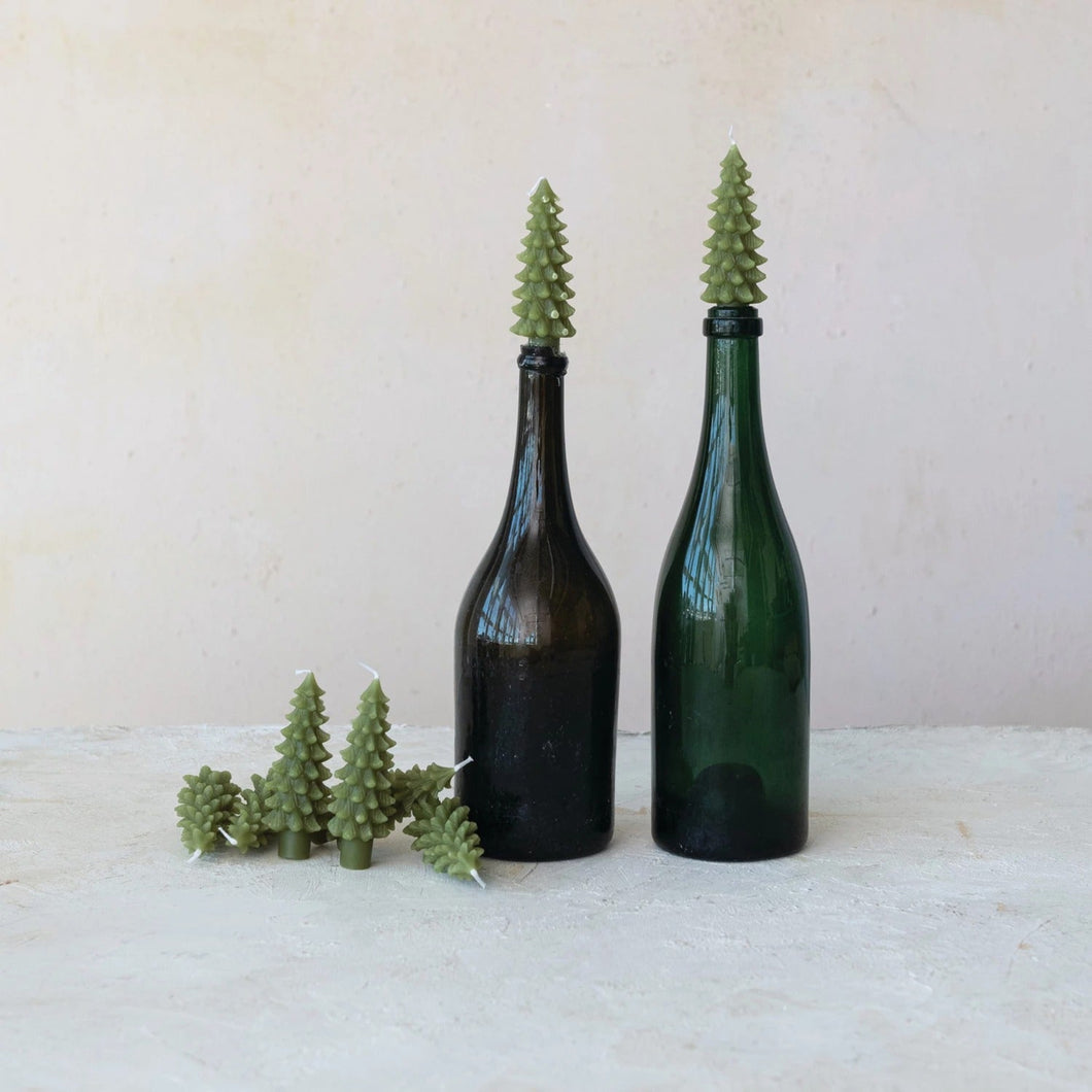 Tree Bottle Taper Candles, Set of 4 | Creative Co-op
