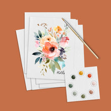 Load image into Gallery viewer, Watercolor Hand-Painted Postcard Kit: Botanicals | Breathe People