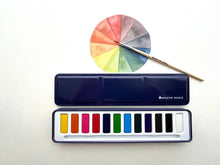 Load image into Gallery viewer, Watercolor Set - 12 Artist Grade Colors + Wood Brush | Breathe People