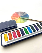 Load image into Gallery viewer, Watercolor Set - 12 Artist Grade Colors + Wood Brush | Breathe People