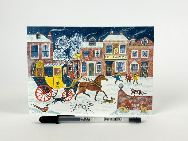 Art Angels | Angel Inn Mini Advent Card by Emily Sutton