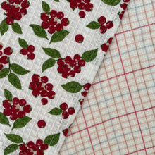 Load image into Gallery viewer, fort &amp; field | 100% cotton cranberry plaid kitchen dishcloths - set of 2