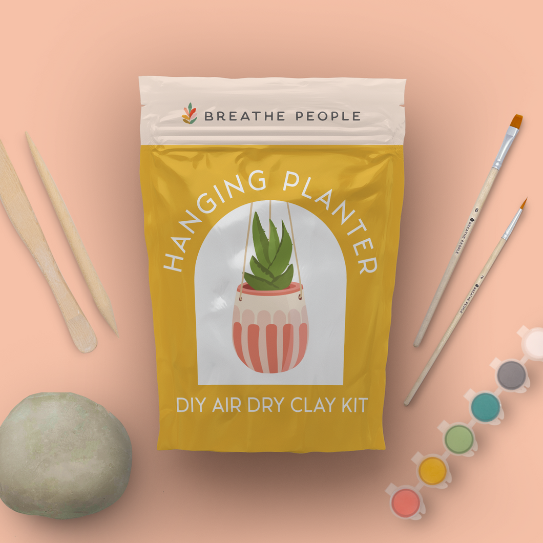 DIY Air Dry Clay Kit- Make Your Own Hanging Plant Pot | Breathe People
