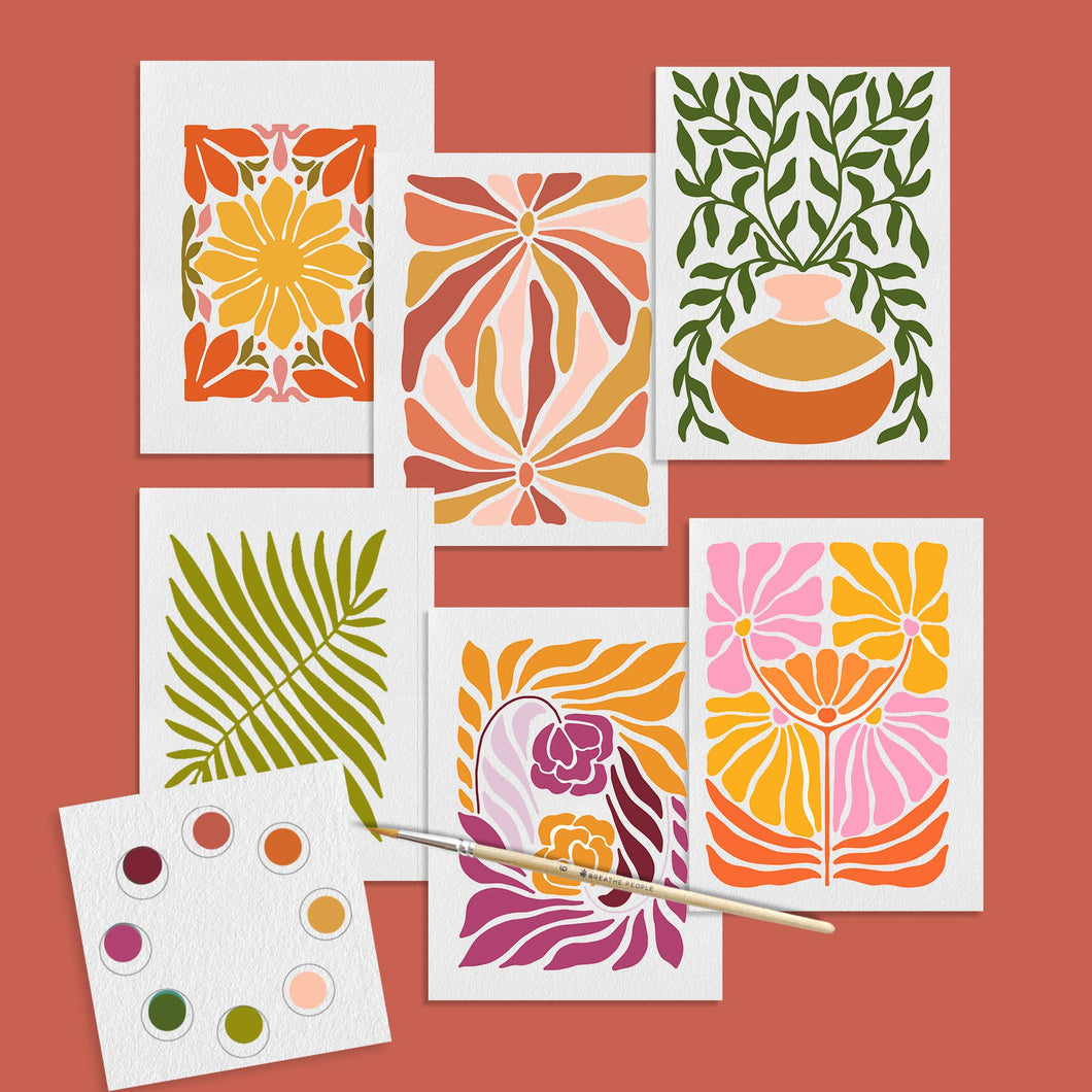 All in One Watercolor Prints/ Postcards : Abstract Flowers | Breathe People