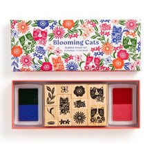Load image into Gallery viewer, Blooming Cats Rubber Stamp Set | Galison