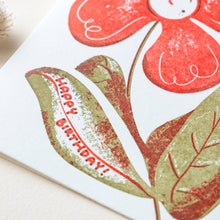 Load image into Gallery viewer, Birthday Flower Ladybug | Homework Letterpress Studio
