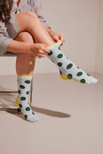 Load image into Gallery viewer, Panhandle Classic Dot Crew Socks — Mist | Hooray Sock Co.