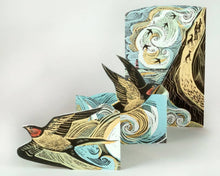 Load image into Gallery viewer, Art Angels | Cornish Swallows Concertina Card | Angela Harding