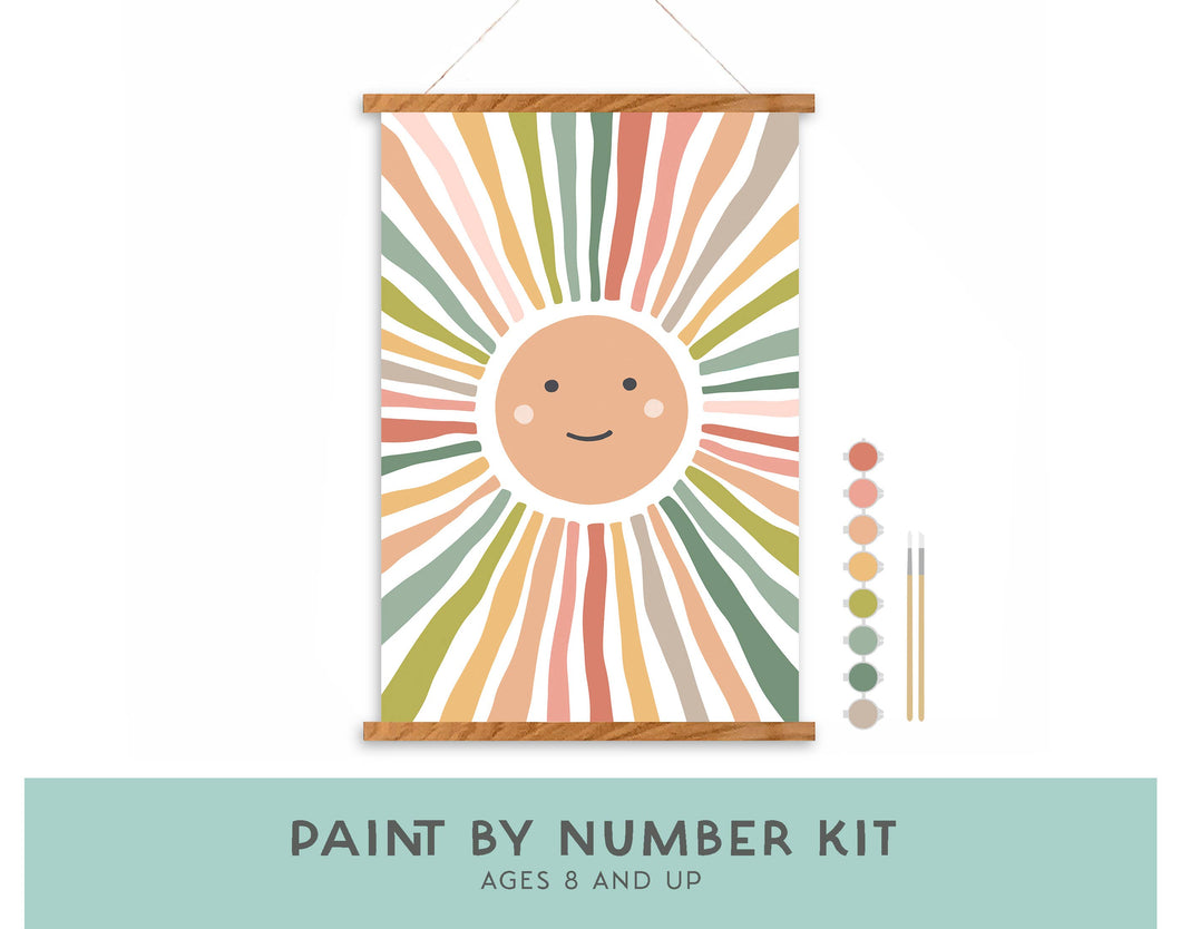 Smiley Sunshine Paint-by-Number Kit for Kids | Breathe People