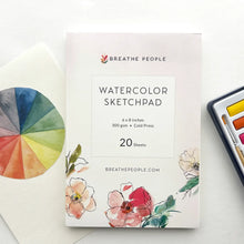 Load image into Gallery viewer, Watercolor Sketch Pad For Creatives | Breathe People