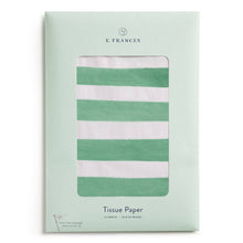 Load image into Gallery viewer, Green and White Stripe Tissue Paper | E. Frances Paper