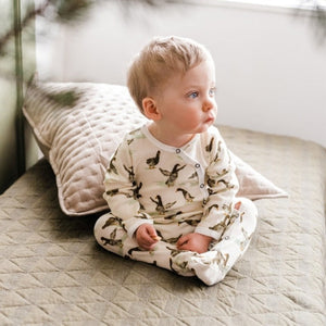 Snap Footed Romper | Milkbarn Kids