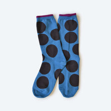 Load image into Gallery viewer, Sutro Bold Dot Crew Socks — Pacific | Hooray Sock Co.