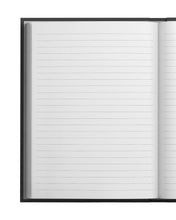 Load image into Gallery viewer, Evelina Blue &amp; Green Stripes Linen Notebook | Ohh Deer