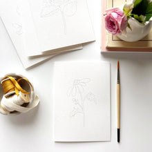 Load image into Gallery viewer, Garden Flowers Paintable Cards | Emily Lex Studio