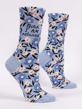 Load image into Gallery viewer, Women&#39;s Crew Socks | Blue Q