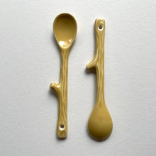 Load image into Gallery viewer, fort &amp; field | Twig shape small handmade pottery Japanese coffee tea spoon