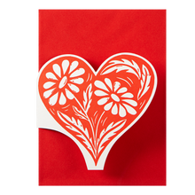 Load image into Gallery viewer, Botanical Heart Cut-Out Greeting Card | Archivist Gallery