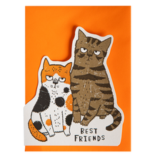 Load image into Gallery viewer, Grumpy Cats Cut-Out Greeting Card | Archivist Gallery