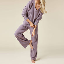 Load image into Gallery viewer, Softies | Vintage Velvet V-Neck with Wide Leg Pant